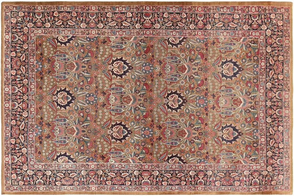 Antique Persian Kerman Rug with Allover Pattern min
