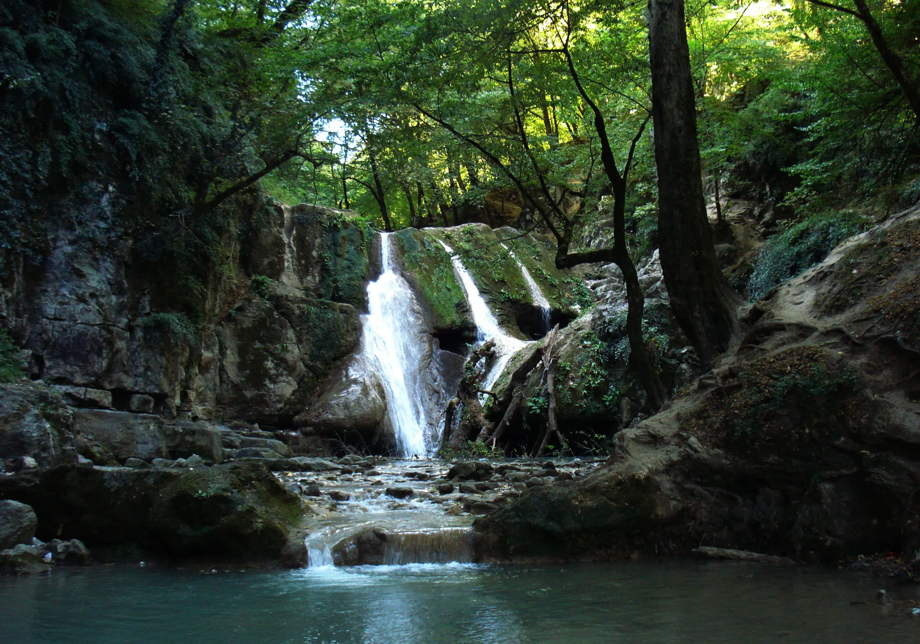 Down Climbing Latun Waterfall