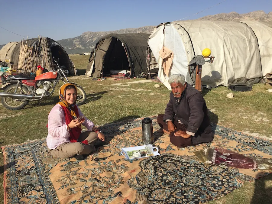 Drinking tea with Qashqai nomad Iran 2 2