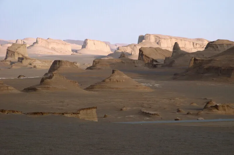 Sand castles Lut desert Kerman Iran